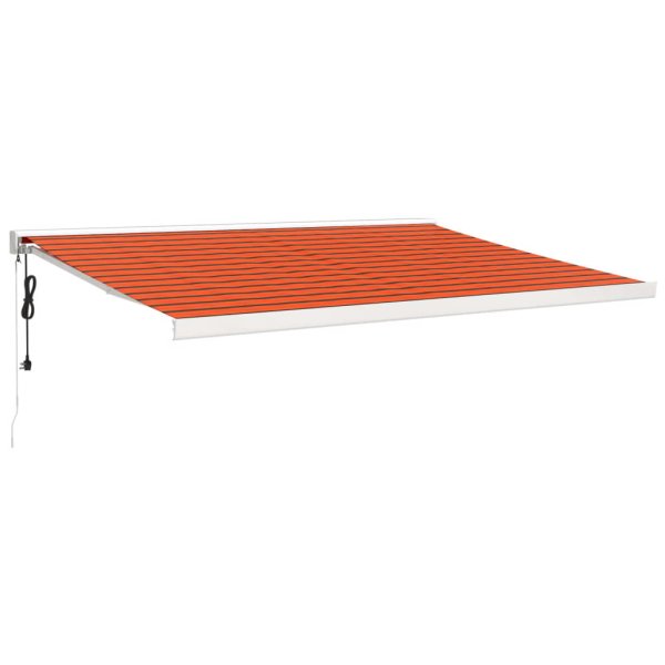 vidaXL Gelenkarmmarkise Orange und Braun 4,5x3 m Stoff und Aluminium