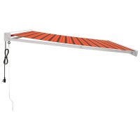 vidaXL Gelenkarmmarkise Orange und Braun 4,5x3 m Stoff und Aluminium