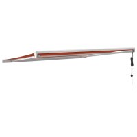 vidaXL Gelenkarmmarkise Orange und Braun 4,5x3 m Stoff und Aluminium