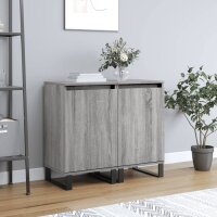 vidaXL Sideboards 2 Stk. Grau Sonoma 40x35x70 cm...