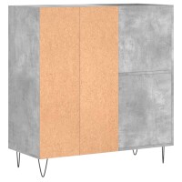 vidaXL Plattenschrank Betongrau 84,5x38x89 cm Holzwerkstoff