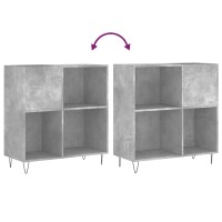 vidaXL Plattenschrank Betongrau 84,5x38x89 cm Holzwerkstoff