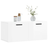 vidaXL Wandschrank Hochglanz-Wei&szlig; 80x36,5x35 cm Holzwerkstoff