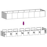 vidaXL Hochbeet 280x80x40 cm Cortenstahl