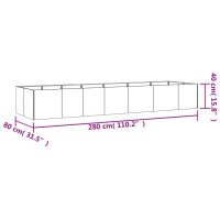 vidaXL Hochbeet 280x80x40 cm Cortenstahl