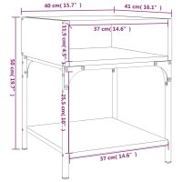 vidaXL Nachttische 2 Stk. Braun Eichen-Optik 40x41x50 cm Holzwerkstoff