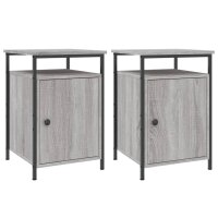 vidaXL Nachttische 2 Stk. Grau Sonoma 40x42x60 cm...