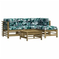 vidaXL 5-tlg. Garten-Lounge-Set mit Kissen...