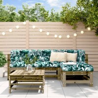 vidaXL 5-tlg. Garten-Lounge-Set mit Kissen...