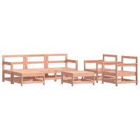 vidaXL 7-tlg. Garten-Lounge-Set mit Kissen Massivholz Douglasie