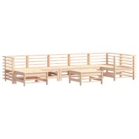 vidaXL 8-tlg. Garten-Lounge-Set mit Kissen Massivholz