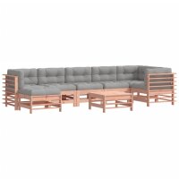 vidaXL 8-tlg. Garten-Lounge-Set mit Kissen Massivholz Douglasie