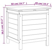 vidaXL Gartentruhe Braun 50x49x56,5 cm Massivholz Tanne