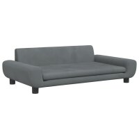 vidaXL Kindersofa Dunkelgrau 100x54x33 cm Samt