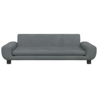 vidaXL Kindersofa Dunkelgrau 100x54x33 cm Samt