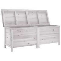 vidaXL Gartentruhe Weiß 150x50x56,5 cm Massivholz Tanne