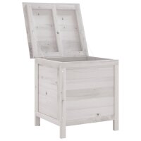 vidaXL Gartentruhe Weiß 50x49x56,5 cm Massivholz Tanne