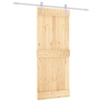 vidaXL Schiebetür mit Beschlag 85x210 cm Massivholz...