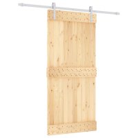 vidaXL Schiebetür mit Beschlag 95x210 cm Massivholz...