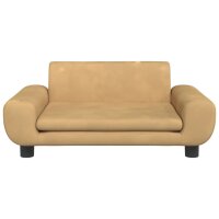 vidaXL Kindersofa Braun 70x45x33 cm Samt