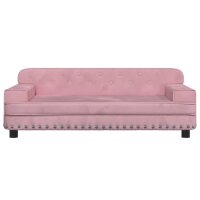 vidaXL Kindersofa Rosa 90x53x30 cm Samt