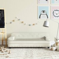 vidaXL Kindersofa Creme 90x53x30 cm Samt