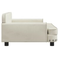 vidaXL Kindersofa Creme 90x53x30 cm Samt