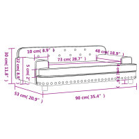 vidaXL Kindersofa Creme 90x53x30 cm Samt