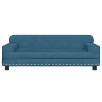 vidaXL Kindersofa Blau 90x53x30 cm Samt