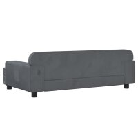 vidaXL Kindersofa Dunkelgrau 90x53x30 cm Samt