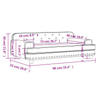 vidaXL Kindersofa Dunkelgrau 90x53x30 cm Samt