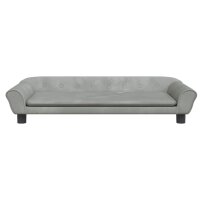 vidaXL Kindersofa Hellgrau 100x50x26 cm Samt