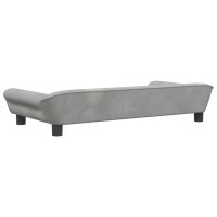 vidaXL Kindersofa Hellgrau 100x50x26 cm Samt