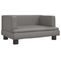 vidaXL Kindersofa Grau 60x40x30 cm Kunstleder