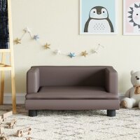 vidaXL Kindersofa Braun 60x40x30 cm Kunstleder