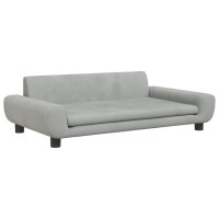 vidaXL Kindersofa Hellgrau 100x54x33 cm Samt