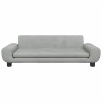 vidaXL Kindersofa Hellgrau 100x54x33 cm Samt