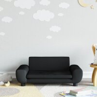 vidaXL Kindersofa Schwarz 70x45x33 cm Samt