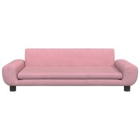 vidaXL Kindersofa Rosa 100x54x33 cm Samt