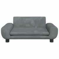 vidaXL Kindersofa Dunkelgrau 70x45x33 cm Samt