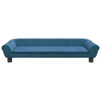 vidaXL Kindersofa Blau 100x50x26 cm Samt