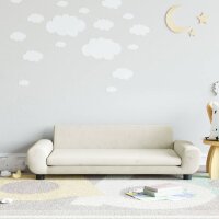 vidaXL Kindersofa Creme 100x54x33 cm Samt