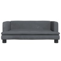 vidaXL Kindersofa Dunkelgrau 80x45x30 cm Samt