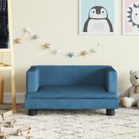 vidaXL Kindersofa Blau 60x40x30 cm Samt