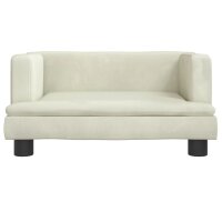 vidaXL Kindersofa Creme 60x40x30 cm Samt