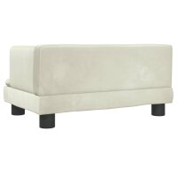 vidaXL Kindersofa Creme 60x40x30 cm Samt