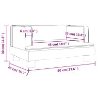 vidaXL Kindersofa Creme 60x40x30 cm Samt