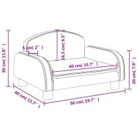 vidaXL Kindersofa Creme 50x40x30 cm Stoff