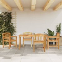 vidaXL 5-tlg. Garten-Essgruppe Massivholz Teak