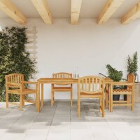 vidaXL 5-tlg. Garten-Essgruppe Massivholz Teak